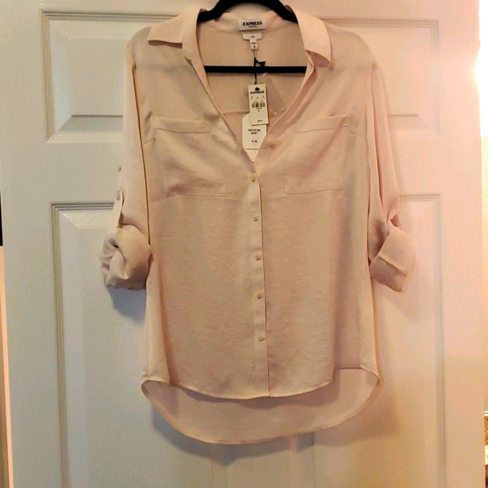 Express Work blouse long sleeve button up NWT